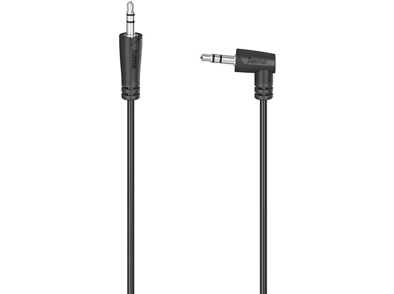 Kabel HAMA Jack 3.5 mm (kątowy) - 3,5 (wtyk wtyk) 0,5 m Czarny
