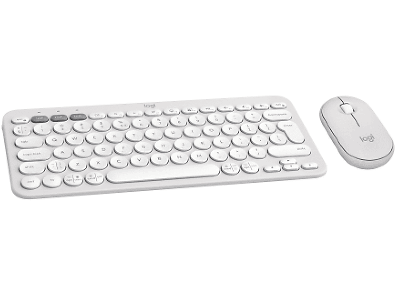 Zestaw klawiatura + mysz LOGITECH Pebble 2 Combo Biały 920-012240
