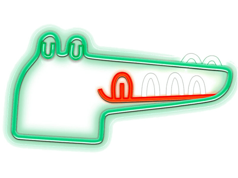Neon FOREVER TF1 LED Jurassic Krokodyl Zielony FLNJ03