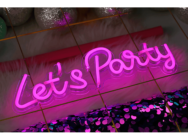 Neon FOREVER TF1 Plexi LED Let's Party USB 5V 1A Ściemniacz FPNE20