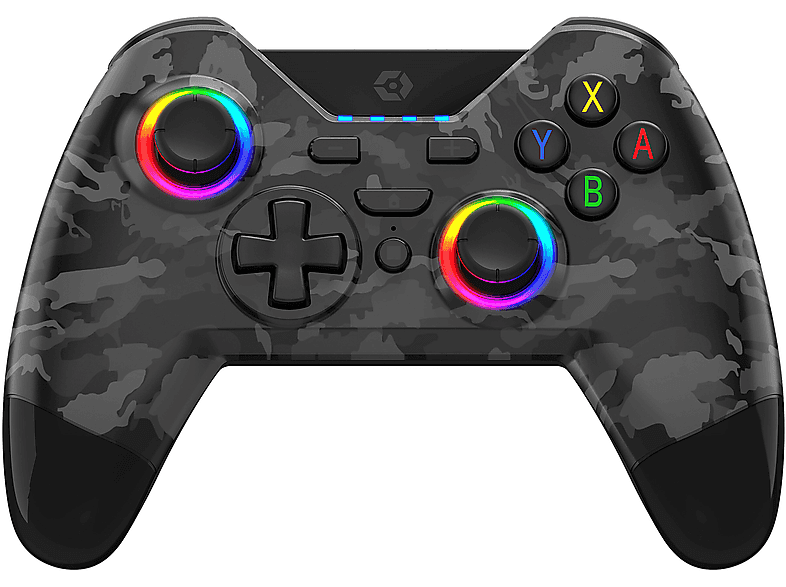 Kontroler bezprzewodowy GIOTECK WX4+ Wireless RGB Controller Czarny Camo do Nintendo Switch