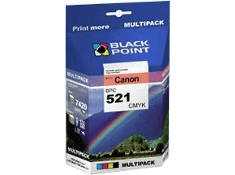 Tusz BLACK POINT BPC521CMYK Zamiennik Canon CLI-521