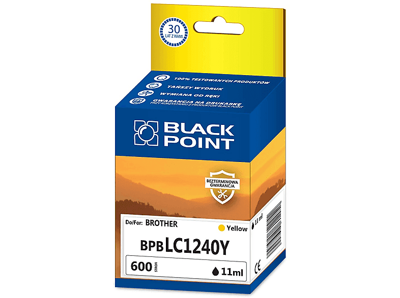 Tusz BLACK POINT BPBLC1240Y Zamiennik do Brother LC1240Y