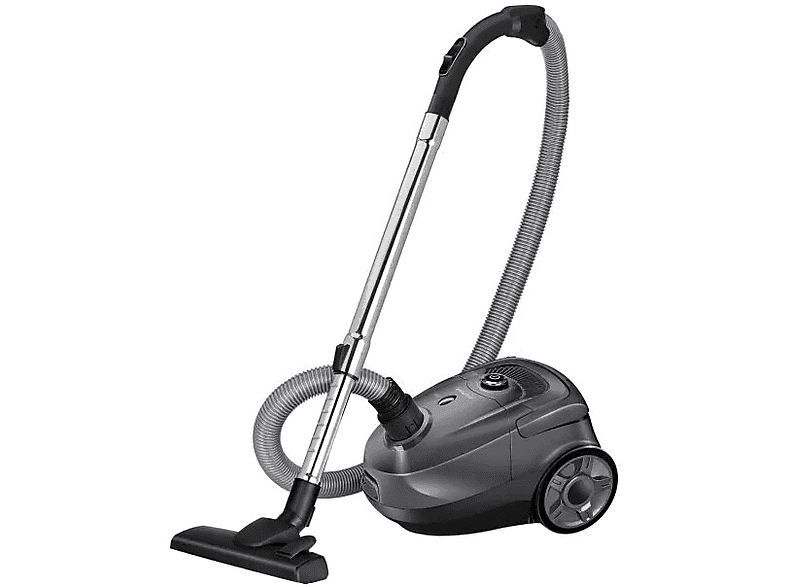 Odkurzacz workowy MPM MOD-52 850 W Pojemny worek Cicha praca Szaro-czarny