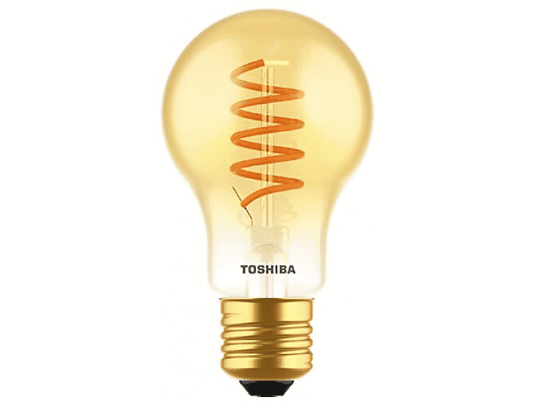 Żarówka LED TOSHIBA Filament Spiral Amber A60 4,5W 2200K E27