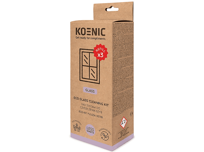 Zestaw do czyszczenia szkła (tabletki+butelka) KOENIC KCL-G007-INT