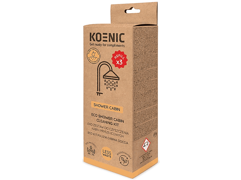 Zestaw do czyszczenia kabin prysznicowych (tabletki+butelka) KOENIC KCL-S007-INT