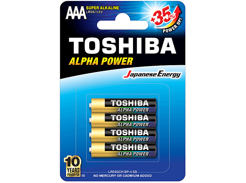 Baterie TOSHIBA Alpha Power AAA 4szt.