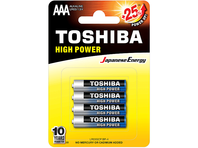 Baterie TOSHIBA High Power AAA 4 szt.