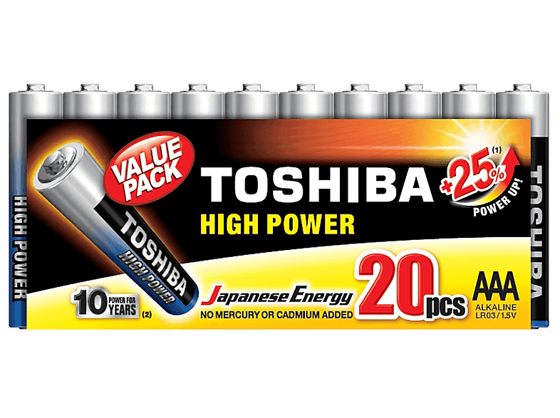 Baterie TOSHIBA High Power AAA 20 szt.