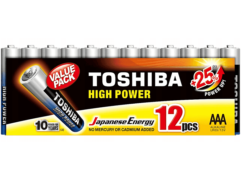 Baterie TOSHIBA High Power AAA 12 szt.