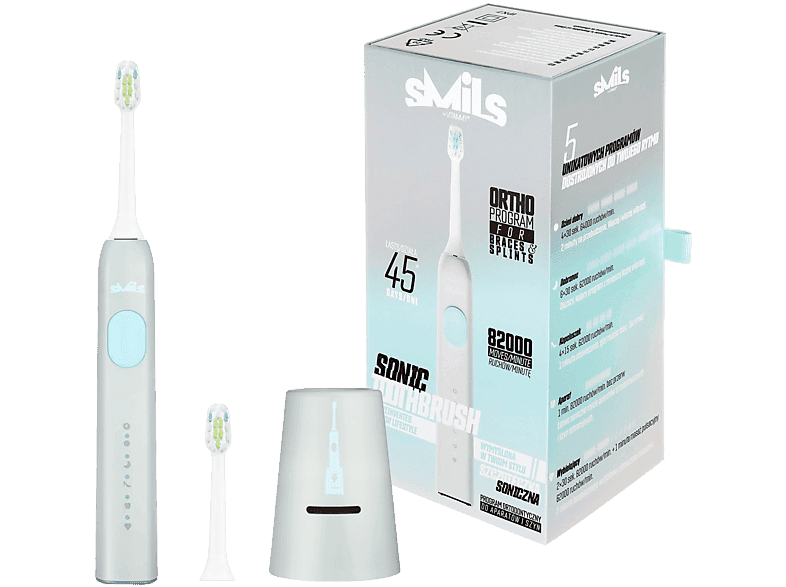 Szczoteczka soniczna VITAMMY TOW017080 Smils Aluminium Szary