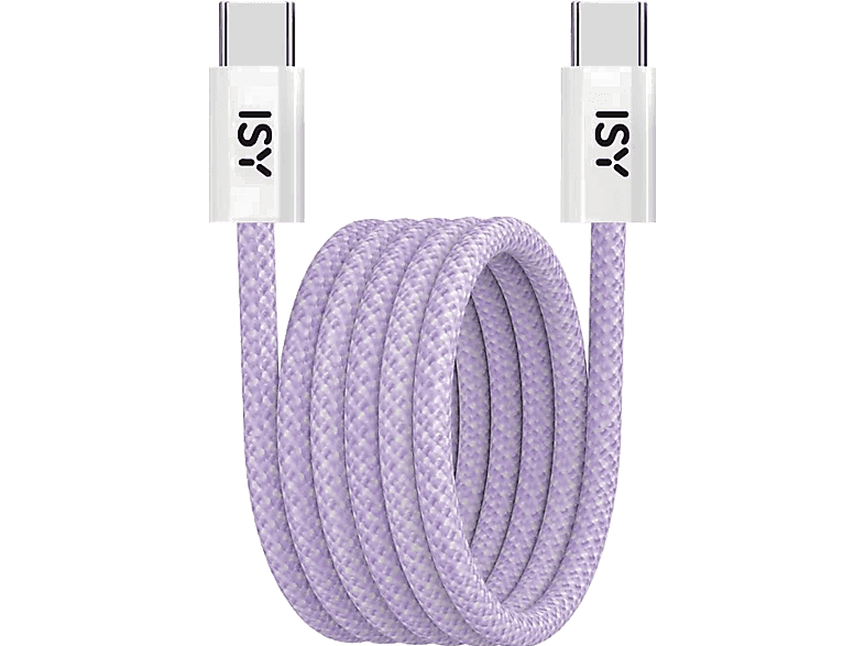 Kabel USB typ C ISY IUC-5400-PR 1m Magnetyczny Fioletowy