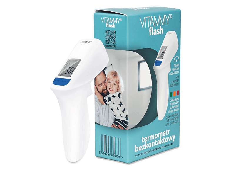 Termometr bezdotykowy VITAMMY Flash Biały