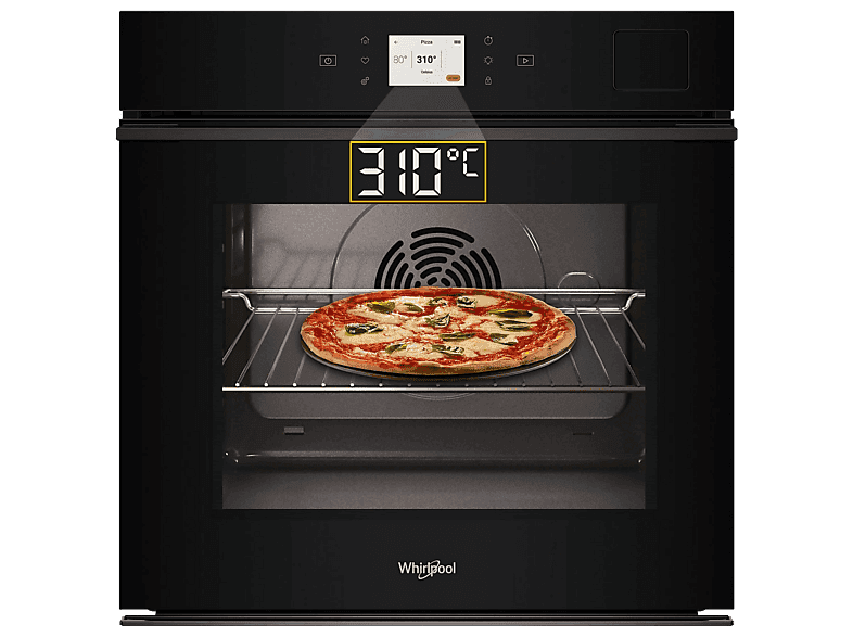Piekarnik parowy WHIRLPOOL WOI9P8HT2SBA 73l SteamSense+ Pizza 310C Termoobieg Air Fry Sous Vide A++ Czarny