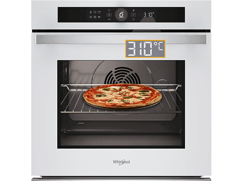 Piekarnik parowy WHIRLPOOL WOI4S8HM2SWA 73l Steam+ Pizza 310C Termoobieg Air Fry SoftClosing A+ Biały