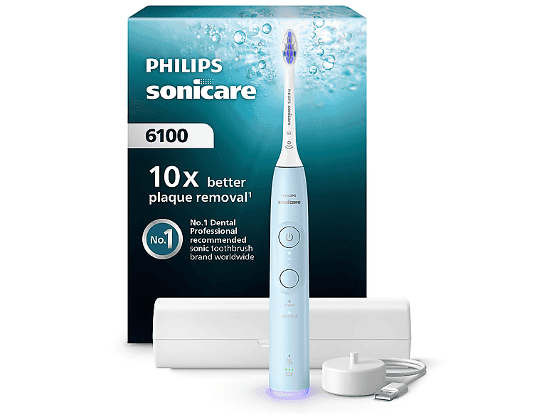 Szczoteczka PHILIPS SONICARE Sonicare 6100 HX7406/02 Biało-niebieski