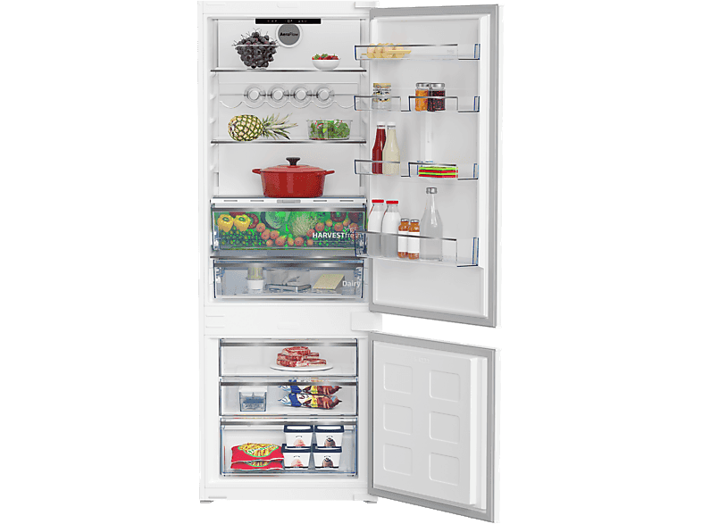 Lodówka do zabudowy BEKO b300 BCNE400E40SN HarvestFresh NoFrost DualCooling EverFresh+ Inwerter 194cm