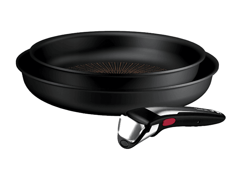 Zestaw patelni TEFAL Ingenio Excellence+ 3 elementy 24/28cm P0009553 Czarny