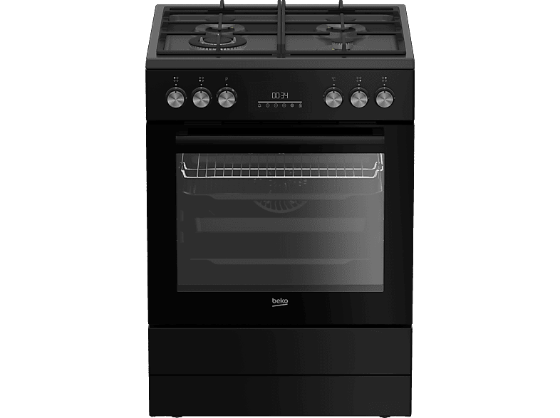 Kuchnia gazowo-elektryczna BEKO b300 FBMA62331TBDSN 72L AeroPerfect Pieczenie 3D AirFry Grill WOK Wydajne palniki 60cm