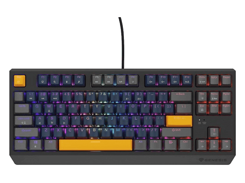 Klawiatura przewodowa GENESIS Thor 230 TKL Outemu Panda Niebiesko-szara