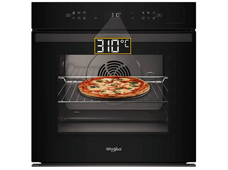 Piekarnik parowy WHIRLPOOL WOI6A8HT1SBA 73l SteamSense Pizza 310C Termoobieg Air Fry SoftClosing A+ Czarny