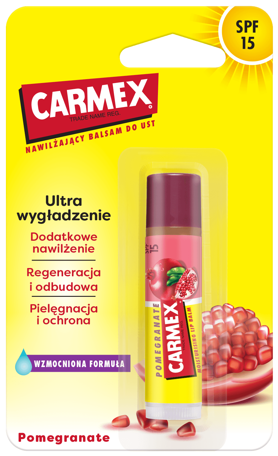 CARMEX Nawilżający Balsam do Ust Classic w Sztyfcie Pomegranate