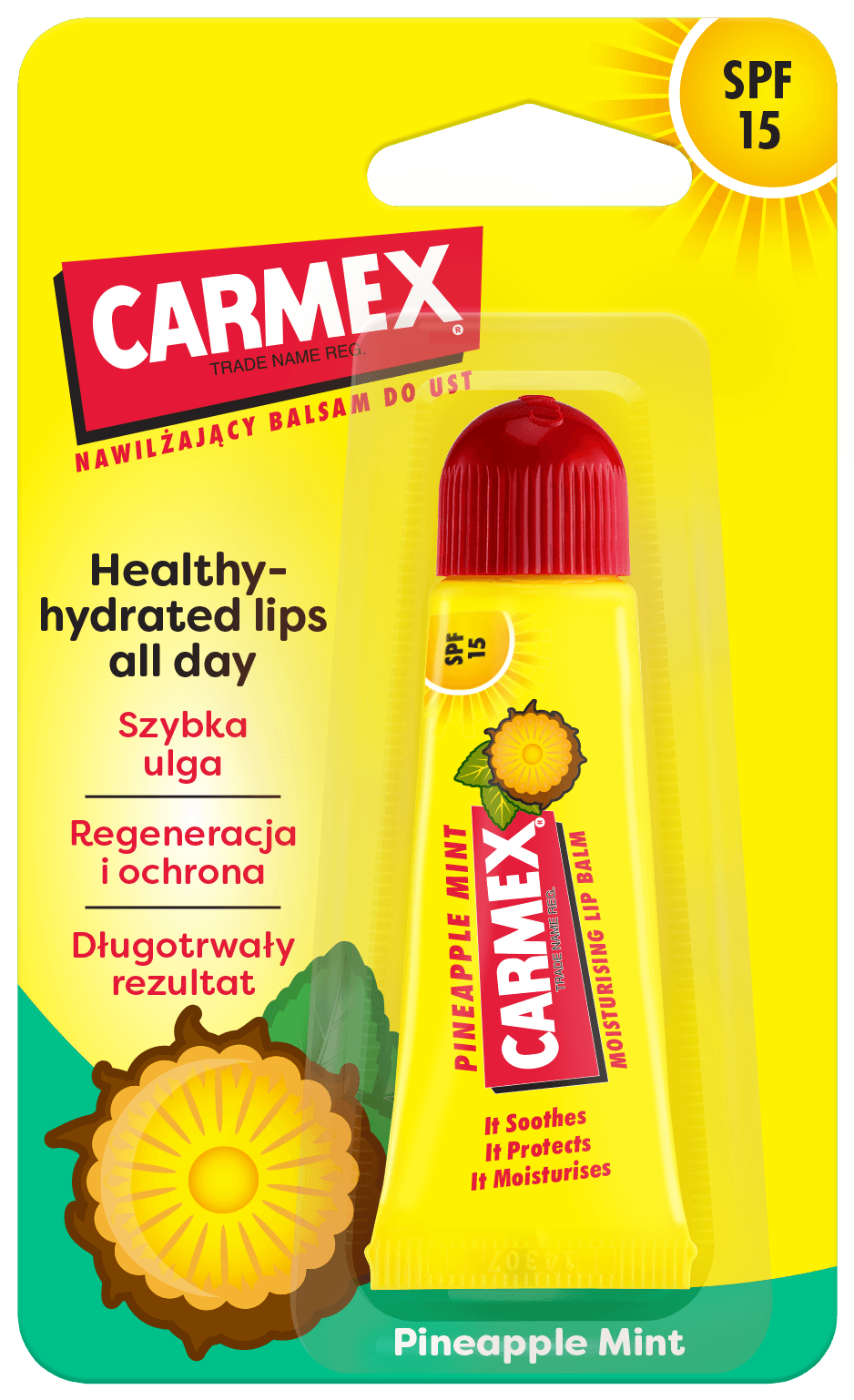 CARMEX Nawilżający Balsam do Ust Classic Pineapple Mint