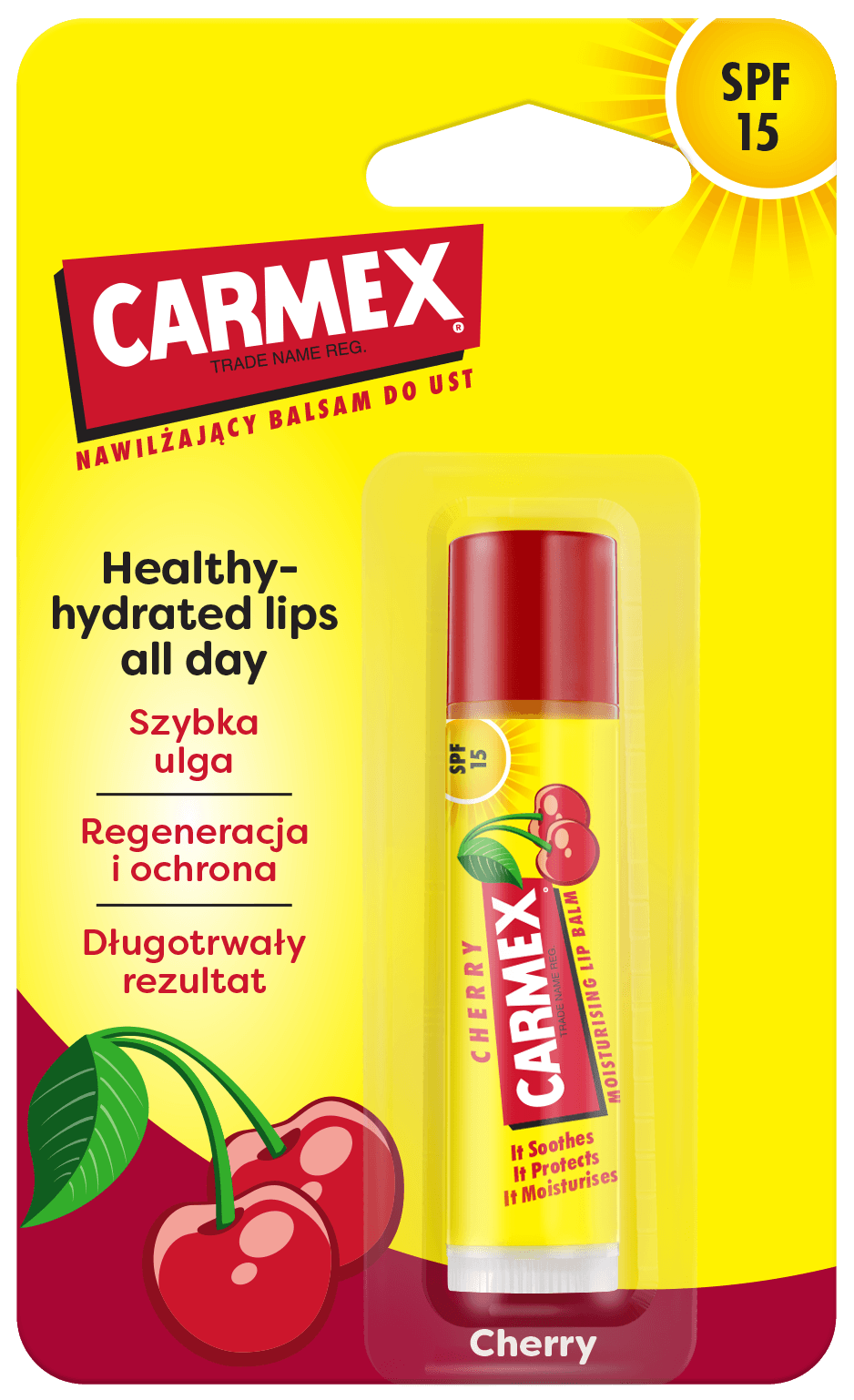 CARMEX Nawilżający Balsam do Ust Classic w Sztyfcie Wiśnia