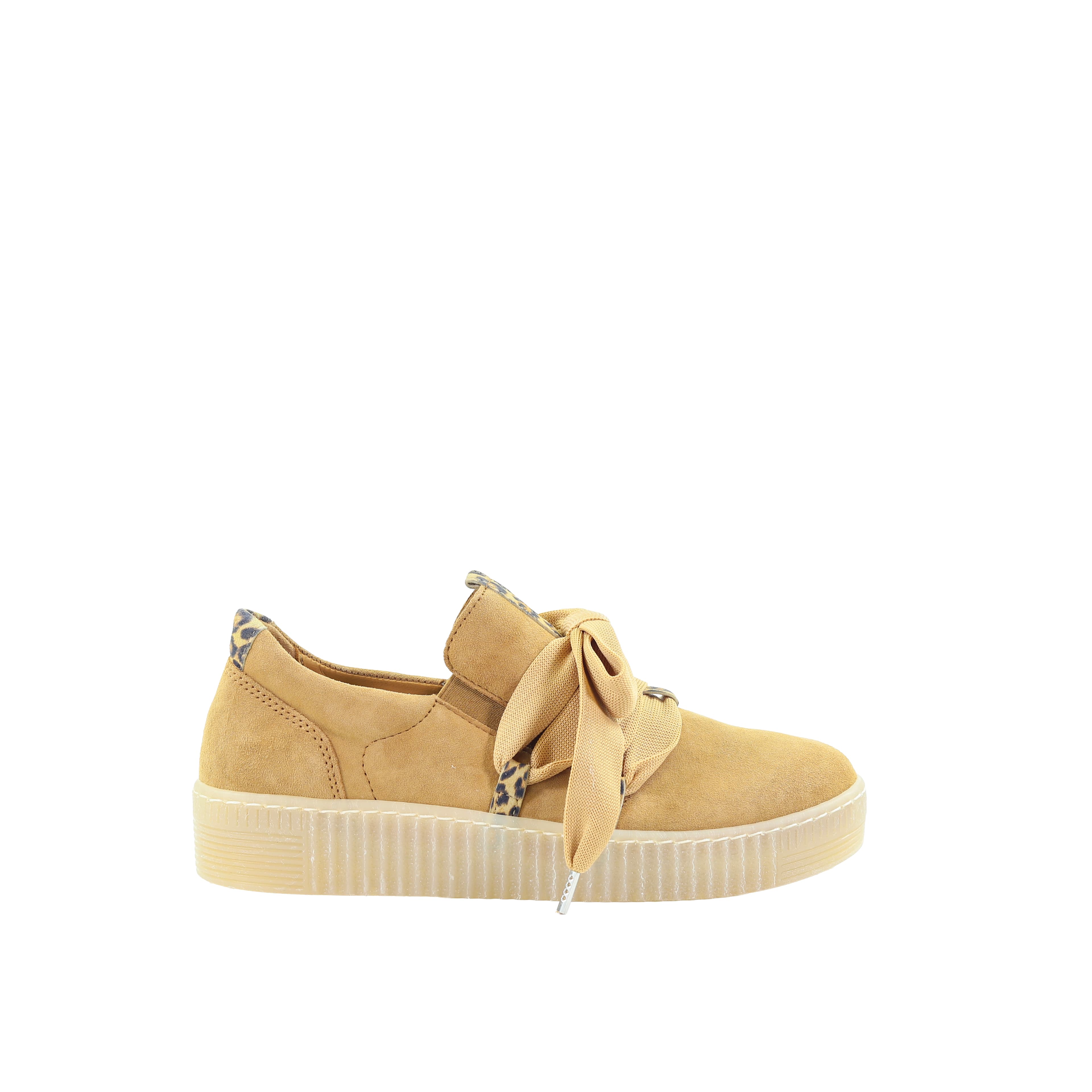 Damskie beżowe sneakersy z aplikacją 83.333.14
