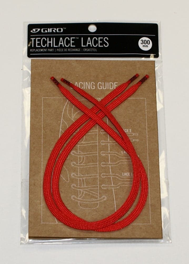 GIRO Sznurówki TECHLACE LACES czerwony (215mm)
