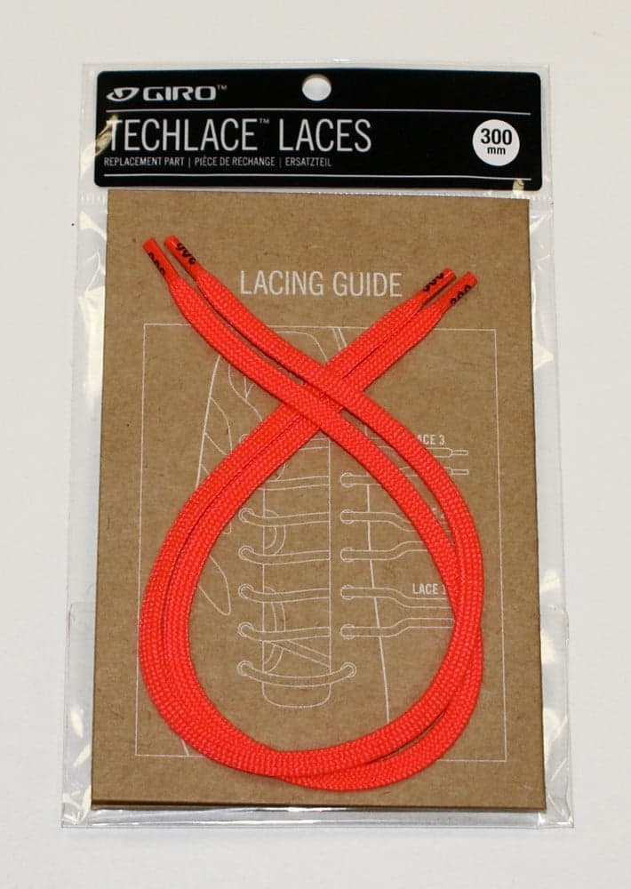 GIRO Sznurówki TECHLACE LACES neonowo czerwony (215mm)