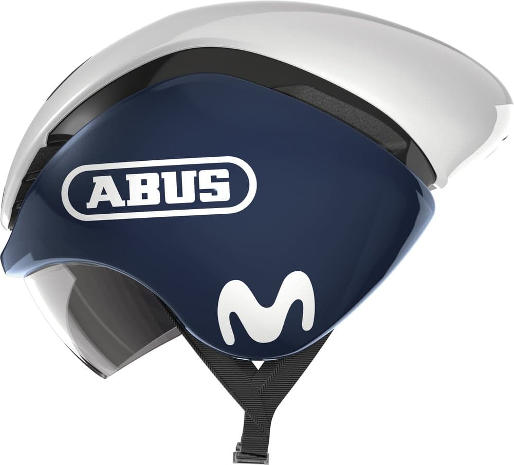 ABUS kask rowerowy wyścigowy GAMECHANGER TT Movistar Team granatowy (54-58)