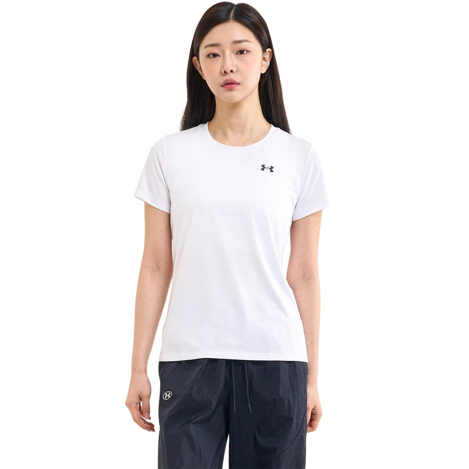 UNDER ARMOUR damska koszulka treningowa Tech SSC Solid biała (L)