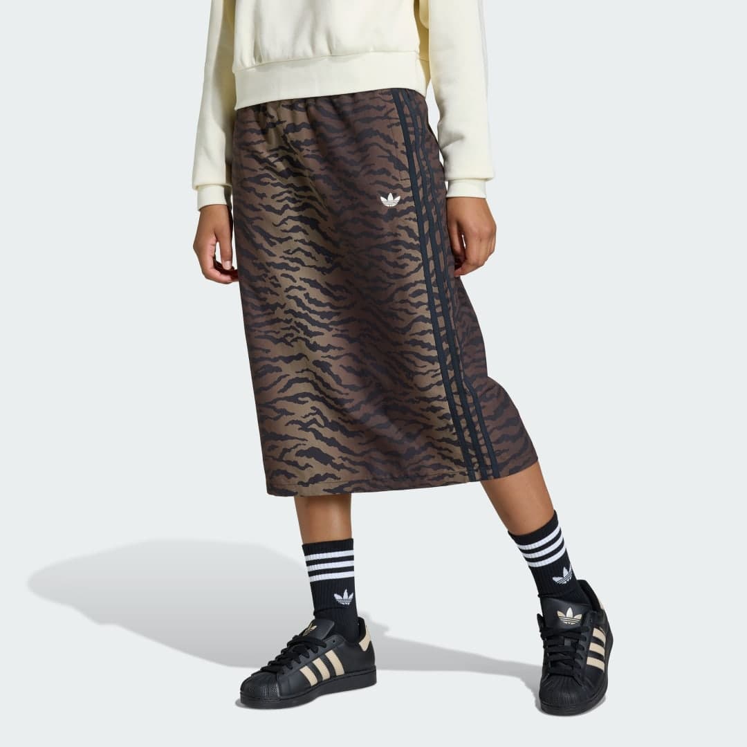 SPÓDNICA SLIM AOP TWILL SKIRT