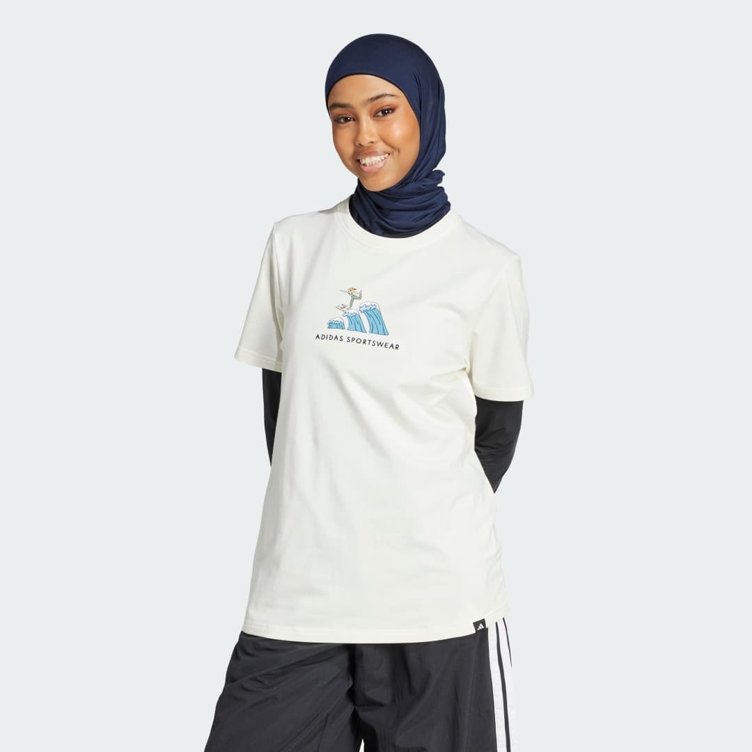 Codes Doodle Surf Graphic T-Shirt