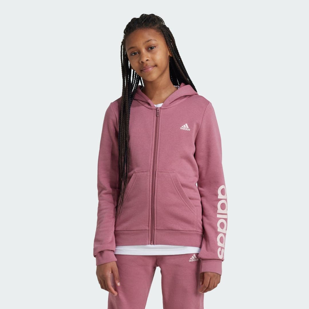 Essentials Linear Logo Full-Zip Hoodie