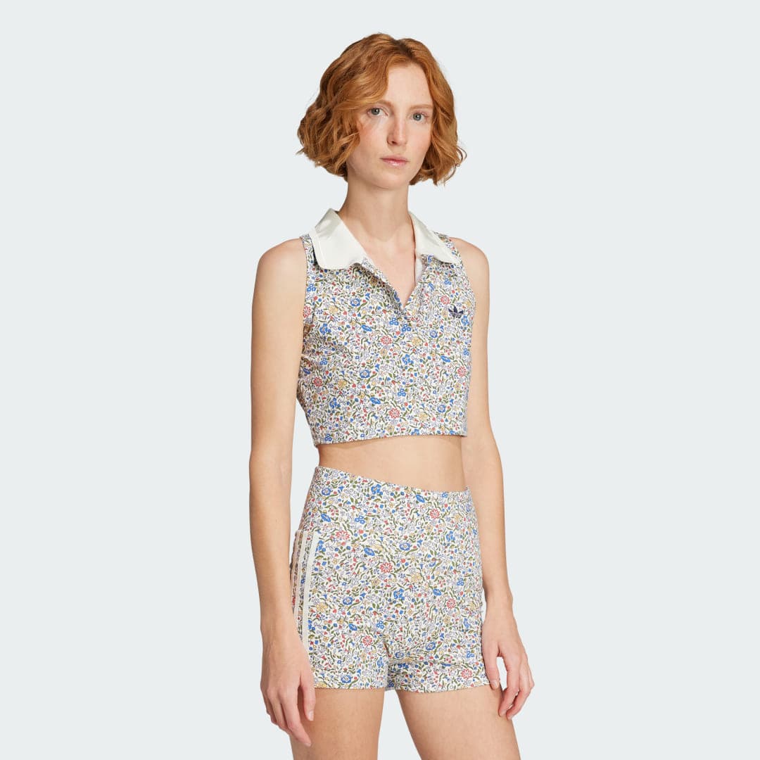 Krótka koszulka polo bez rękawów adidas Originals x Liberty London