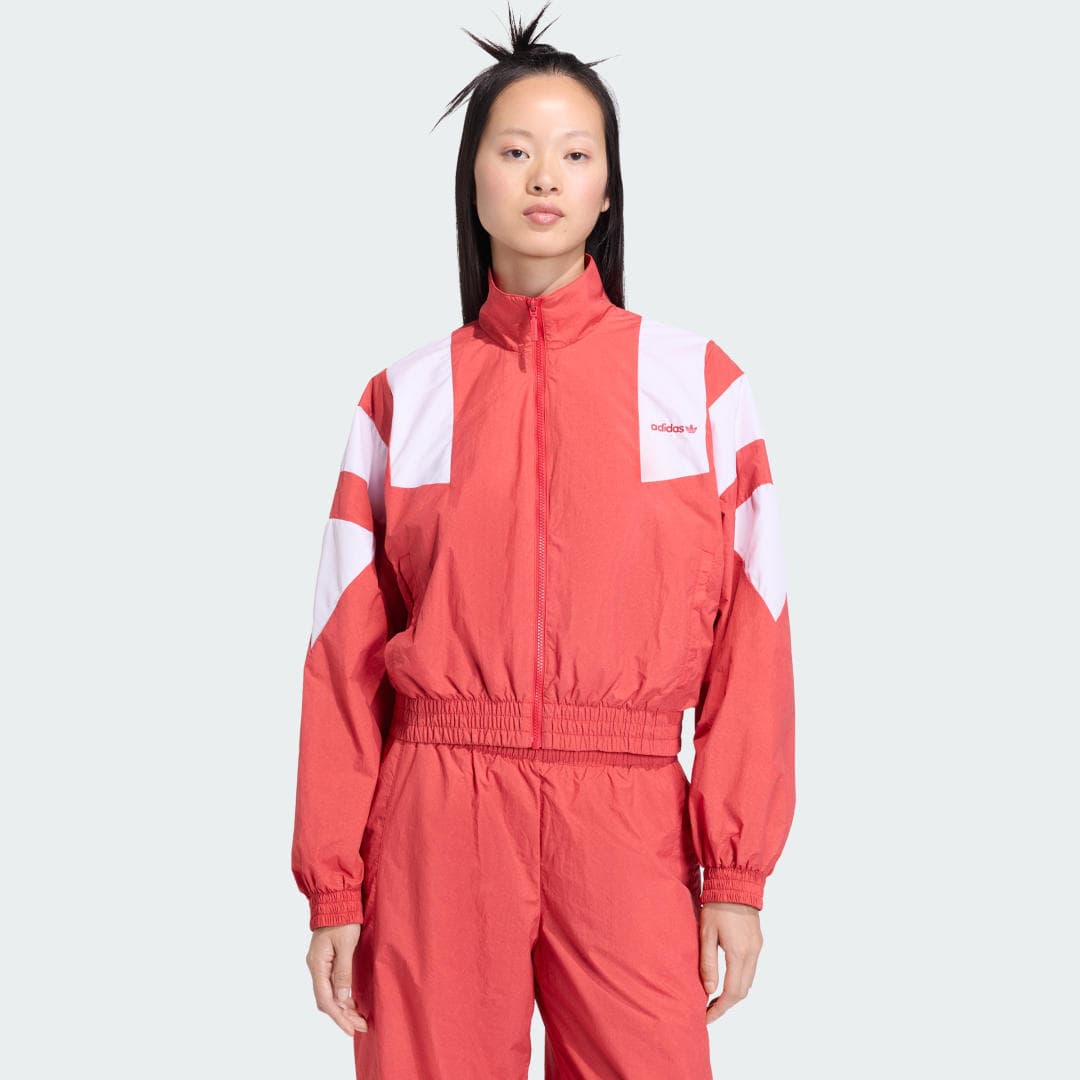 BLUZA BLOCKED WASHED ZIPPED TRACKTOP