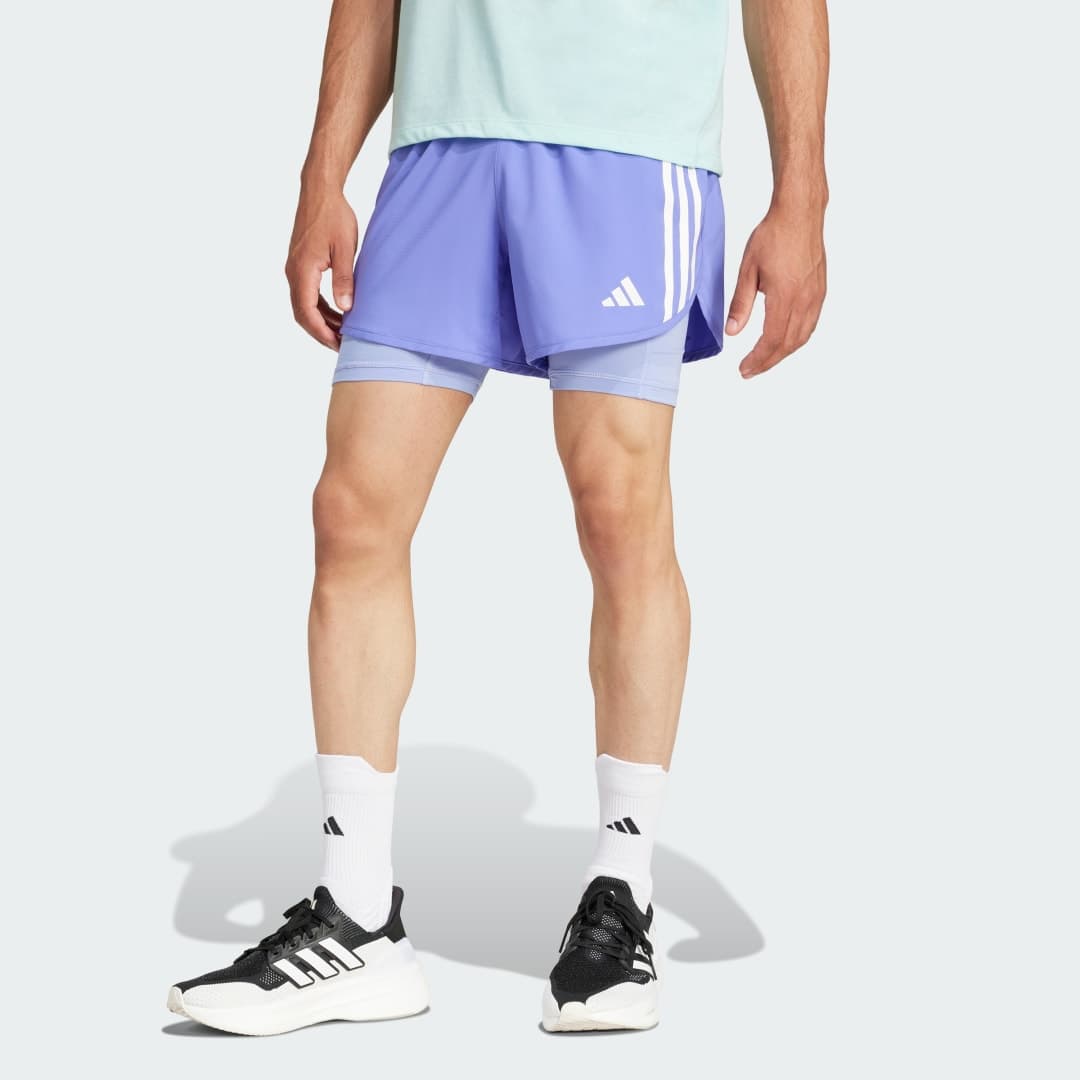 Szorty Own the Run 3-Stripes 2-in-1