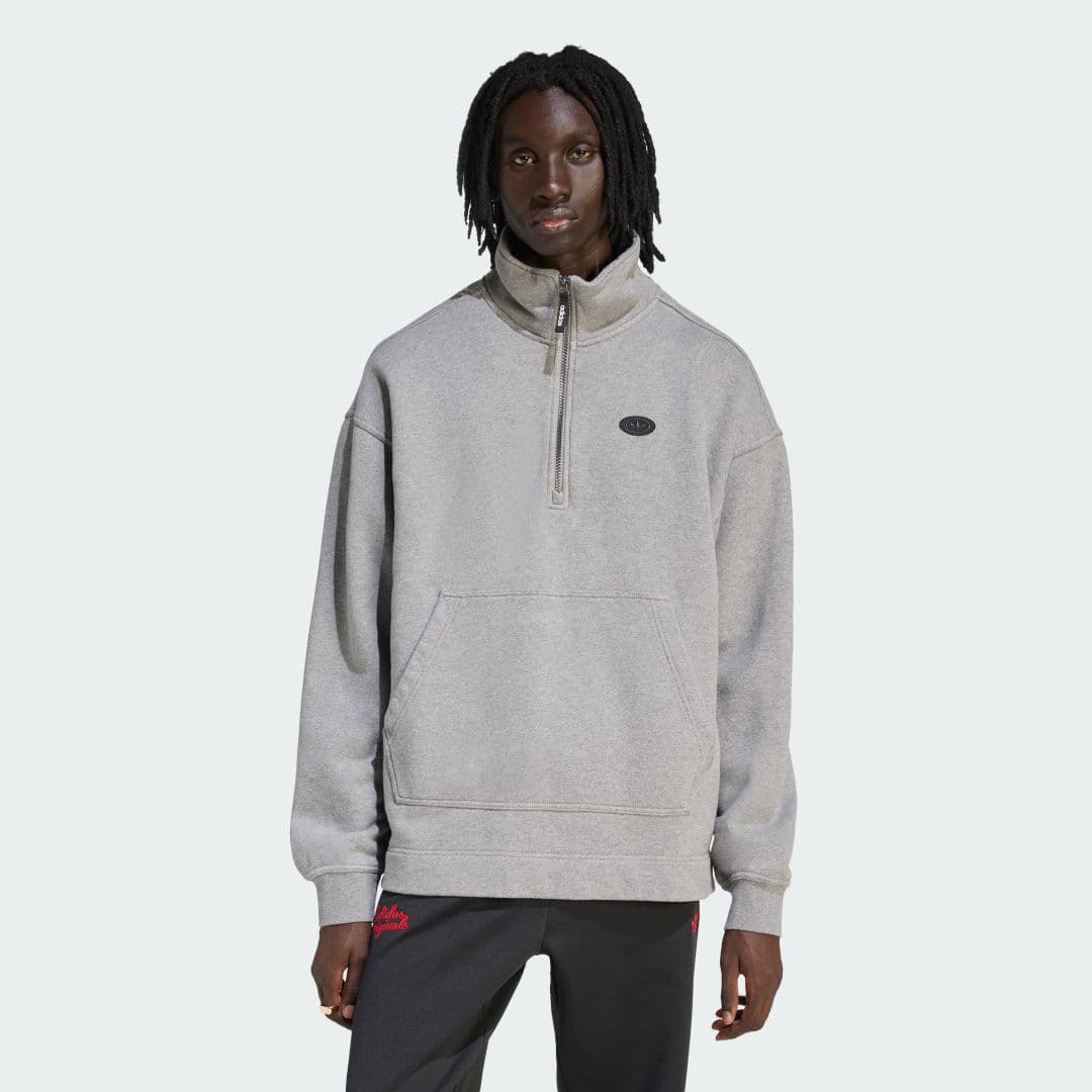 BLUZA 90s ALTERNATIVE SPORT HALF ZIP GRAPHIC FLEECE
