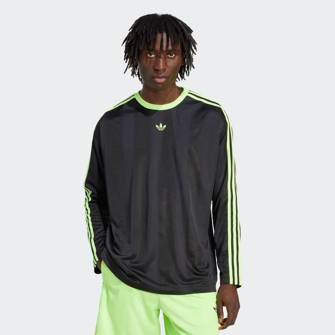 Koszulka żakardowa z długim rękawem adidas Adicolor